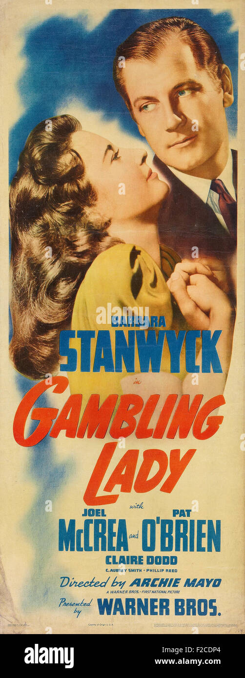 Gambling Lady (1934) 05018 Movie Poster Stock Photo Alamy