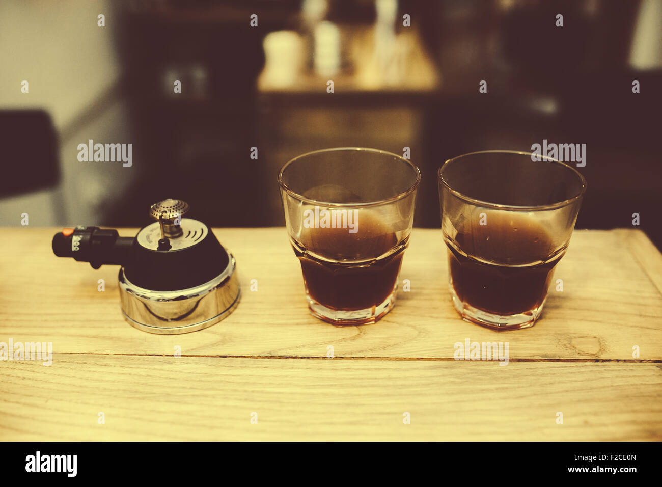 Preparation of vacuum coffee Stock Photo Alamy