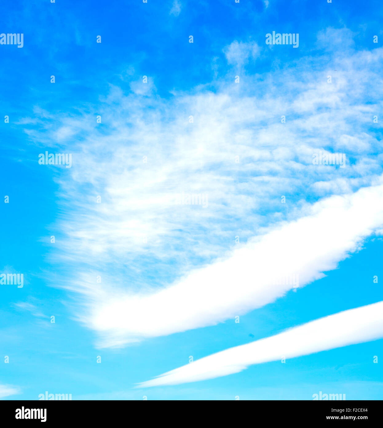in the blue sky white soft clouds and abstract background Stock Photo ...