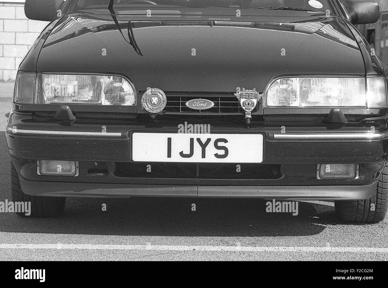 Jackie Stewart car number plate 1991 Stock Photo - Alamy