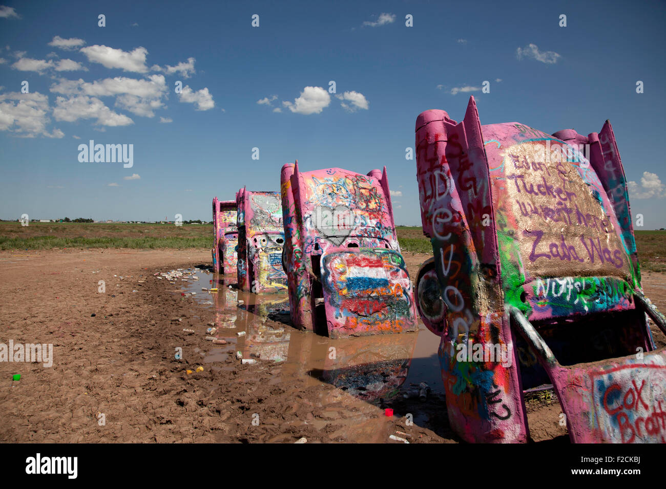A view of the cars at Cadillac Ranch Stock Photo - Alamy