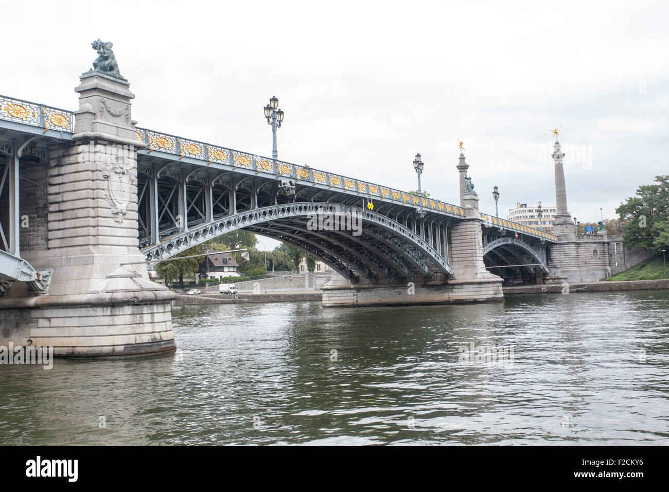 Pont de Fragnee Puente de Fragnee, Liege, Belgium Stock Photo