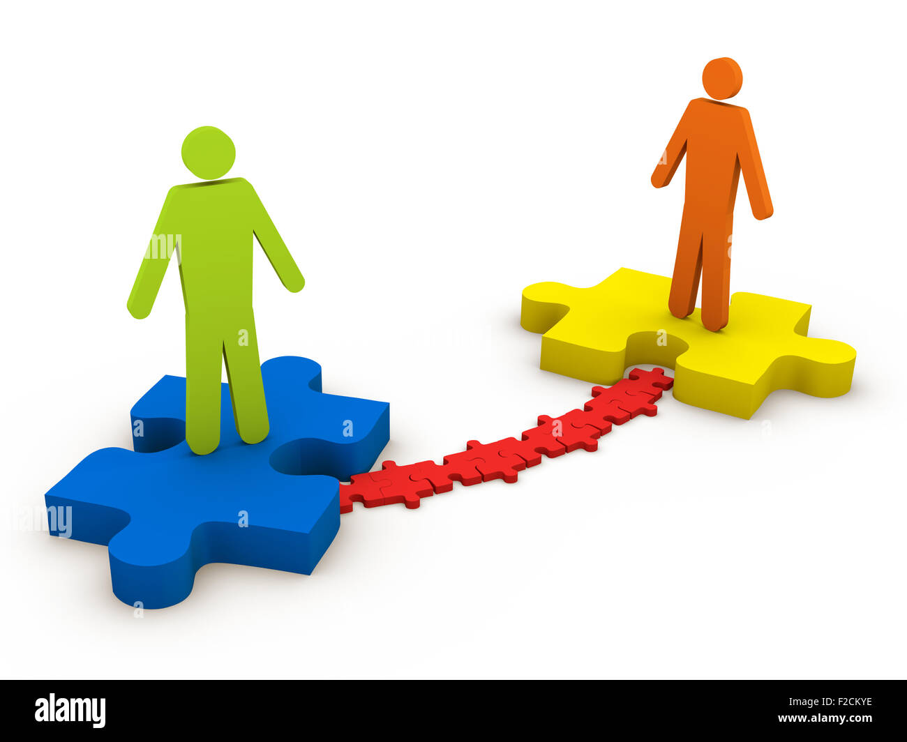 Puzzle way , This is a computer generated and 3d rendered picture Stock ...