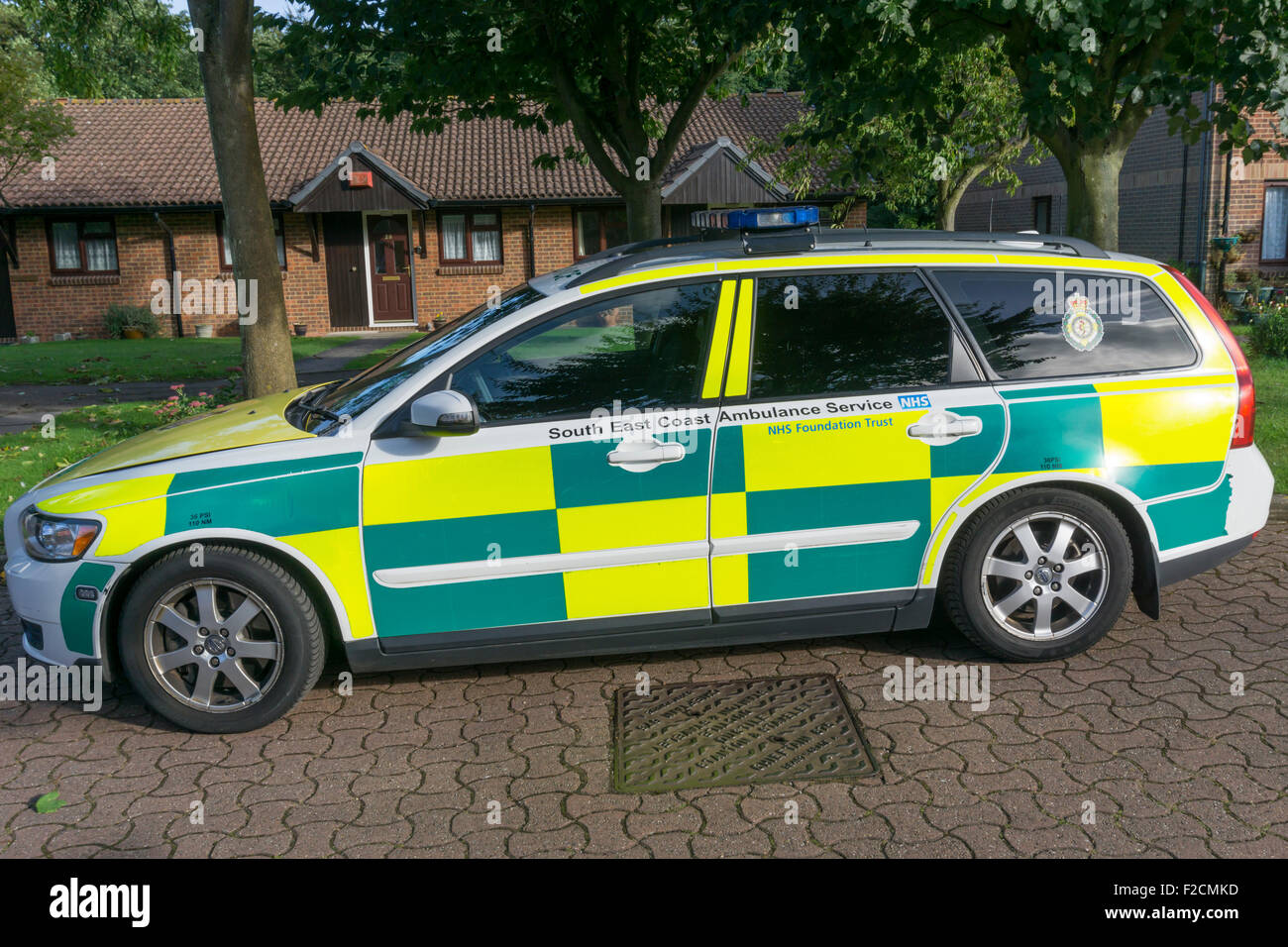 Volvo V50 rapid response car of the South East Coast Ambulance Service NHS Foundation Trust - SECAmb. Stock Photo