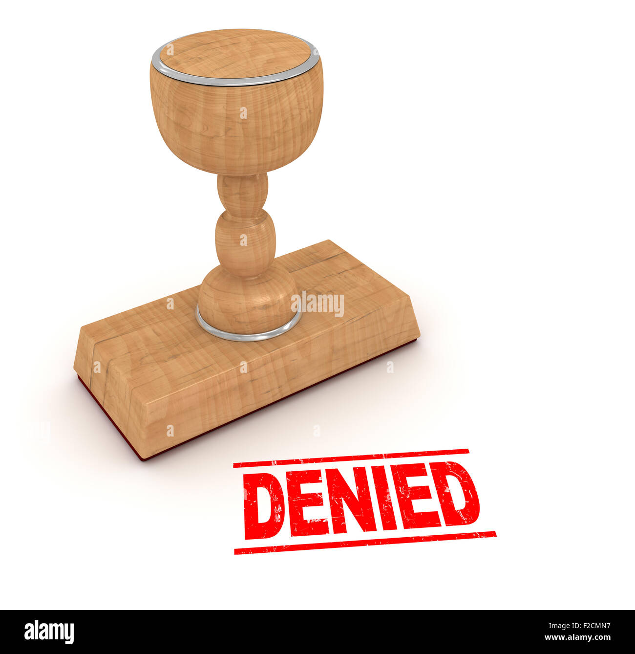 Rubber stamp - denied , This is a computer generated and 3d rendered picture. Stock Photo