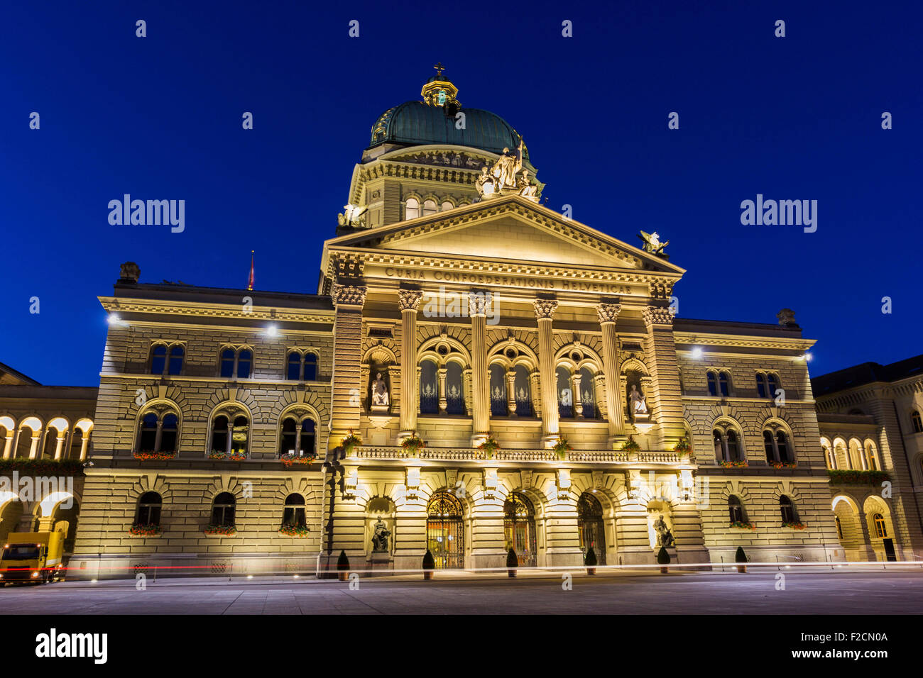 Swiss Parliament building in Bern Stock Photo