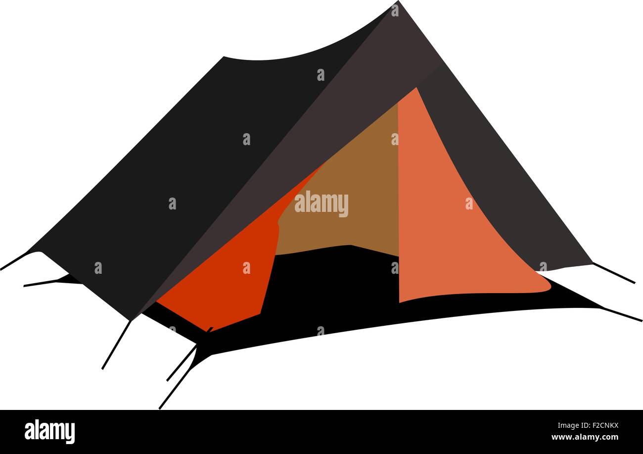 Tourist tent isolated on a white background Stock Vector Image & Art ...