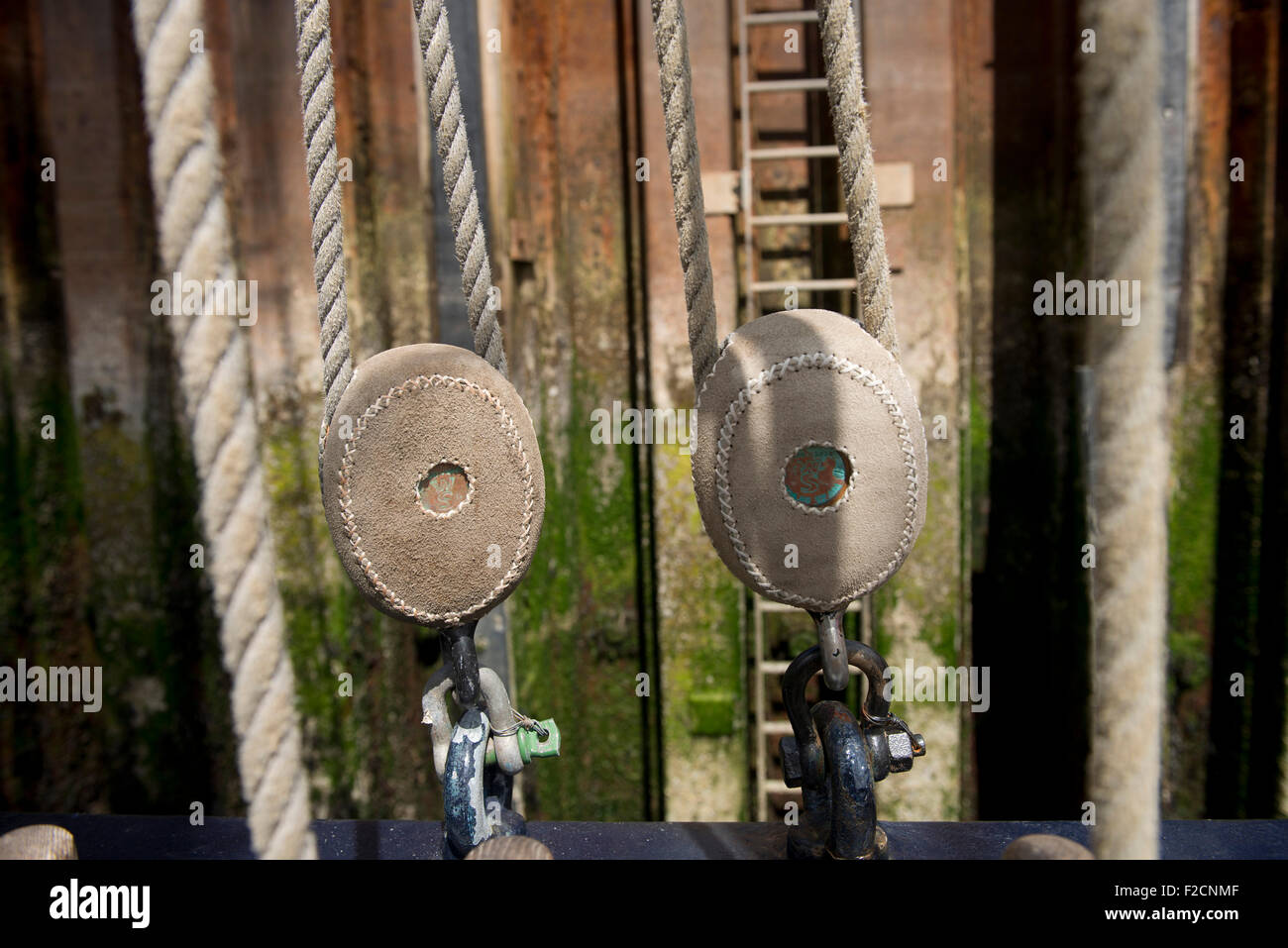 rigging and sailing ropes Stock Photo Alamy