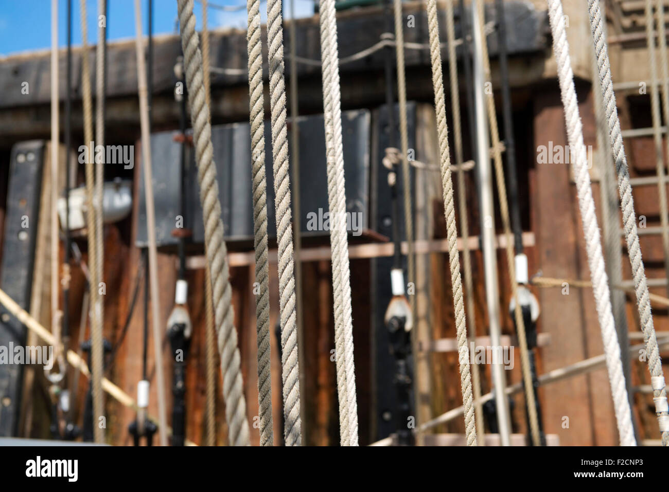 rigging and sailing ropes Stock Photo Alamy