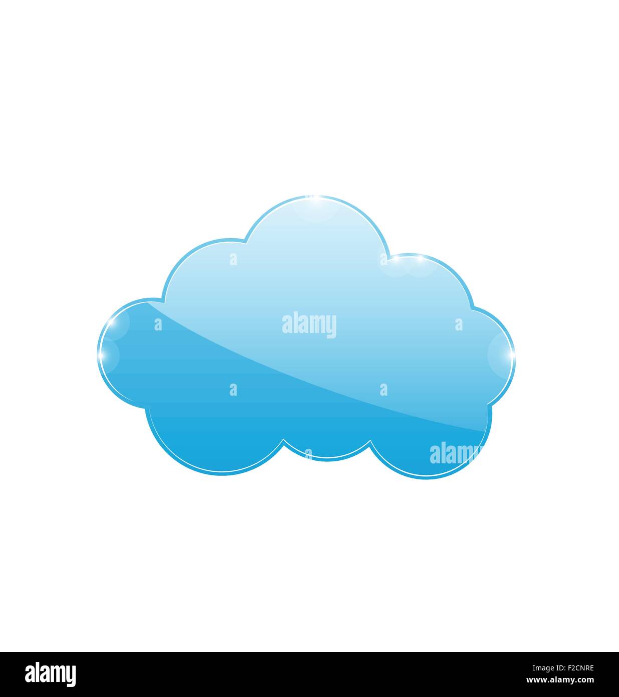 Blue cloud isolated on white background Stock Vector Image & Art - Alamy