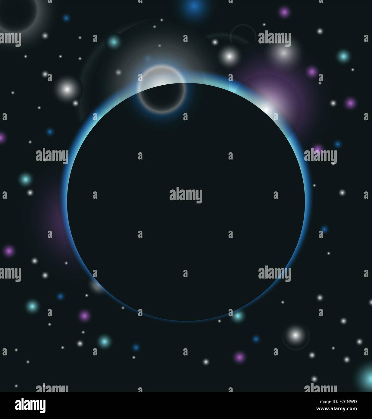 space background with light Stock Vector