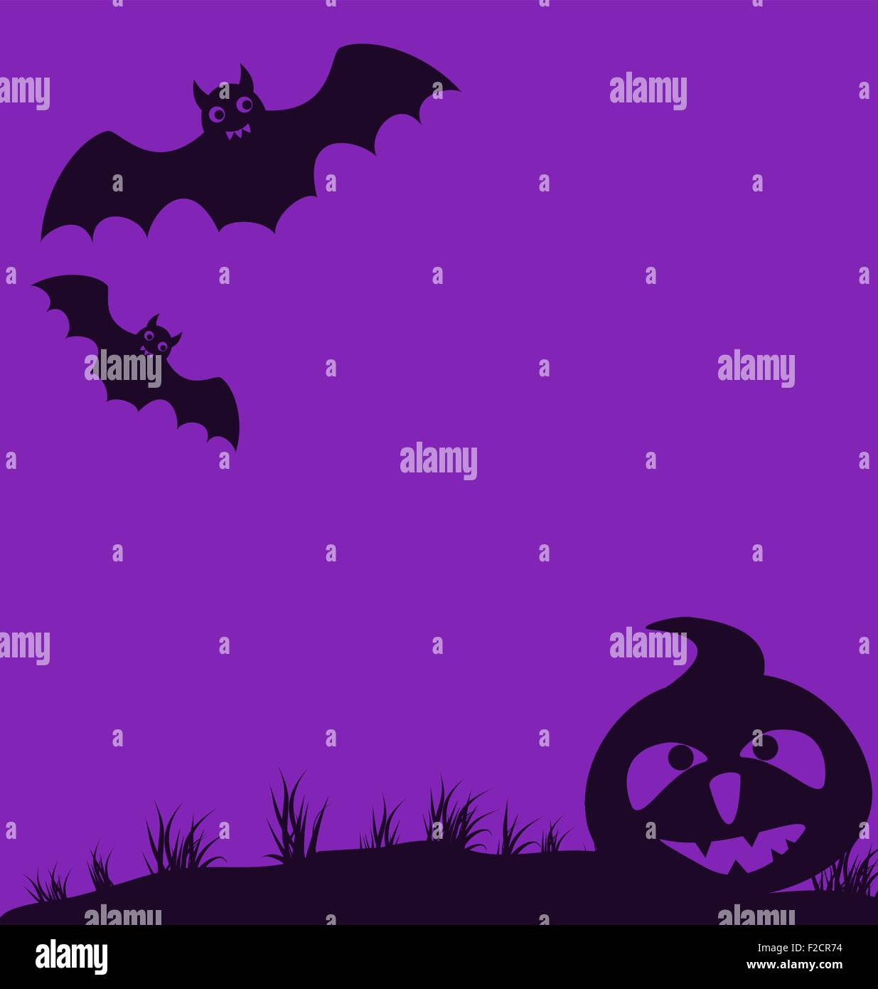 Halloween background with pumpkin and bats Stock Vector Image & Art - Alamy