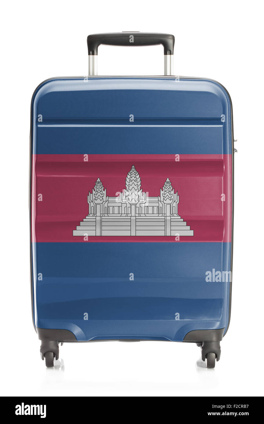 Suitcase painted into national flag series - Cambodia Stock Photo