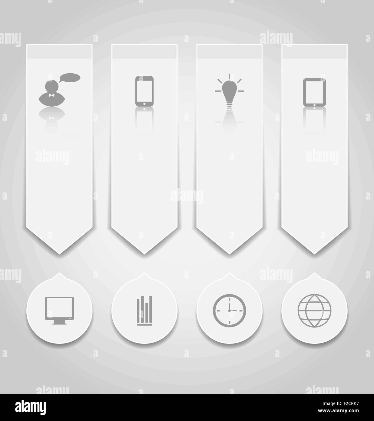 Set paper labels with infographic icons Stock Vector Image & Art - Alamy
