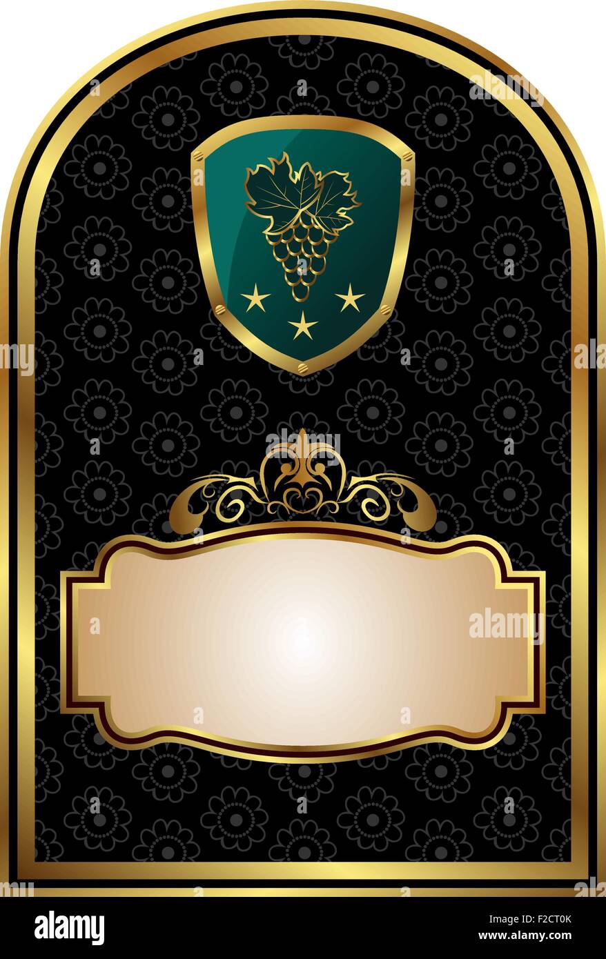 golden frame label for packing Stock Vector Image & Art - Alamy