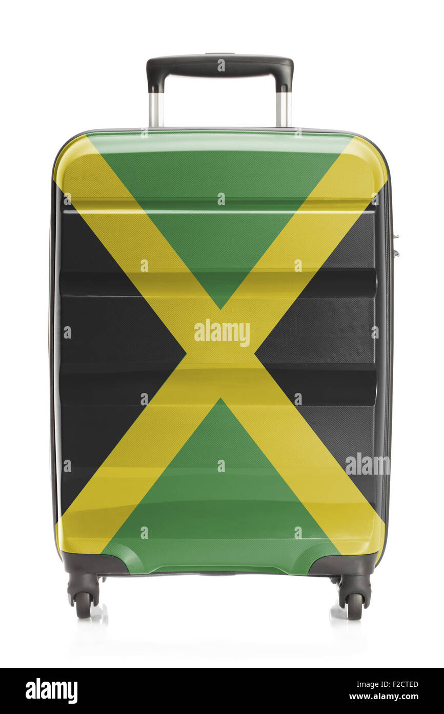 Suitcase painted into national flag series Jamaica Stock Photo Alamy