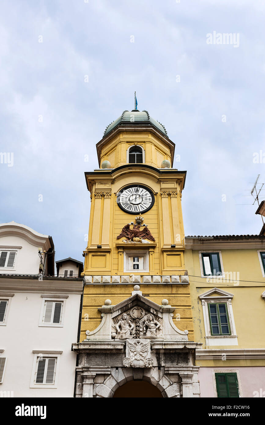 Clock Tower, Rijeka, Croatia Stock Photo