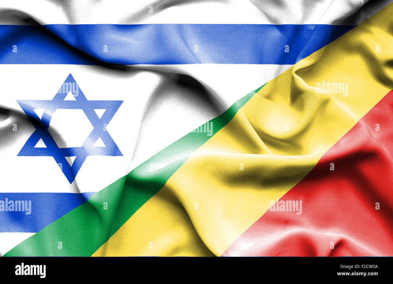 waving-flag-of-congo-republic-and-israel-stock-photo-alamy