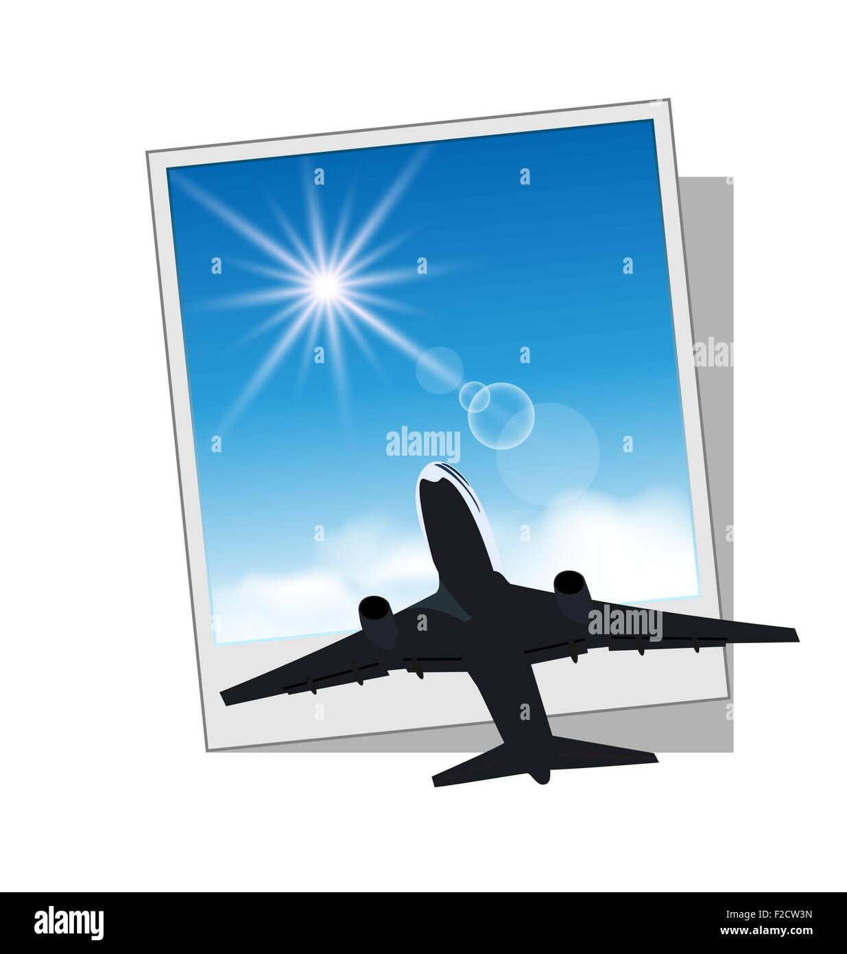 Photo frame with plane and sky Stock Vector Image & Art Alamy