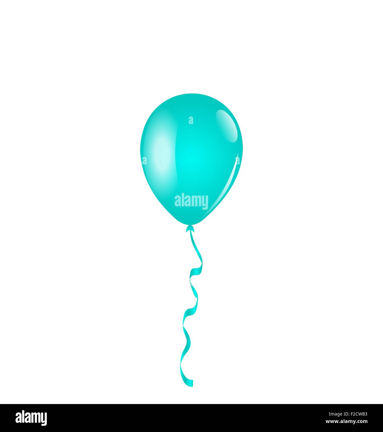 Blue balloon isolated on white background Stock Vector Image & Art - Alamy