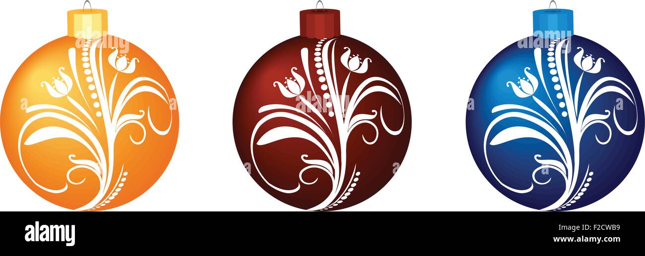 Set of christmas balls Stock Vector Image & Art - Alamy