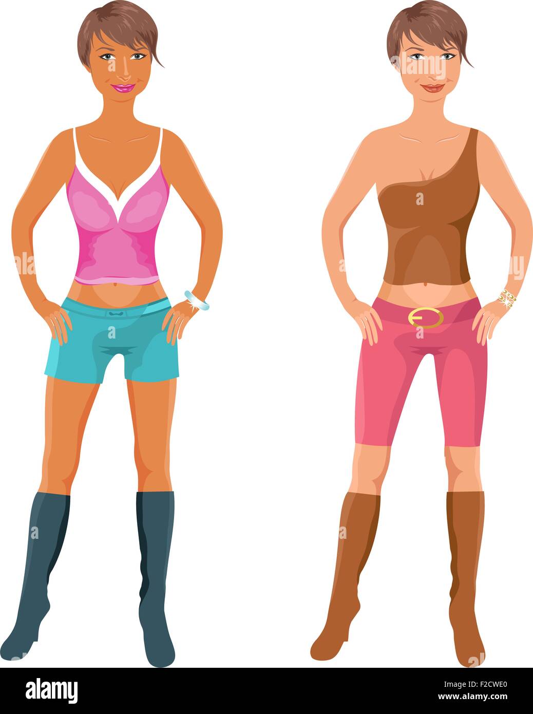 set female fashion models Stock Vector Image & Art Alamy