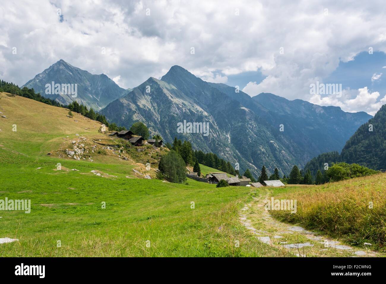 Alpine village path hi-res stock photography and images - Alamy