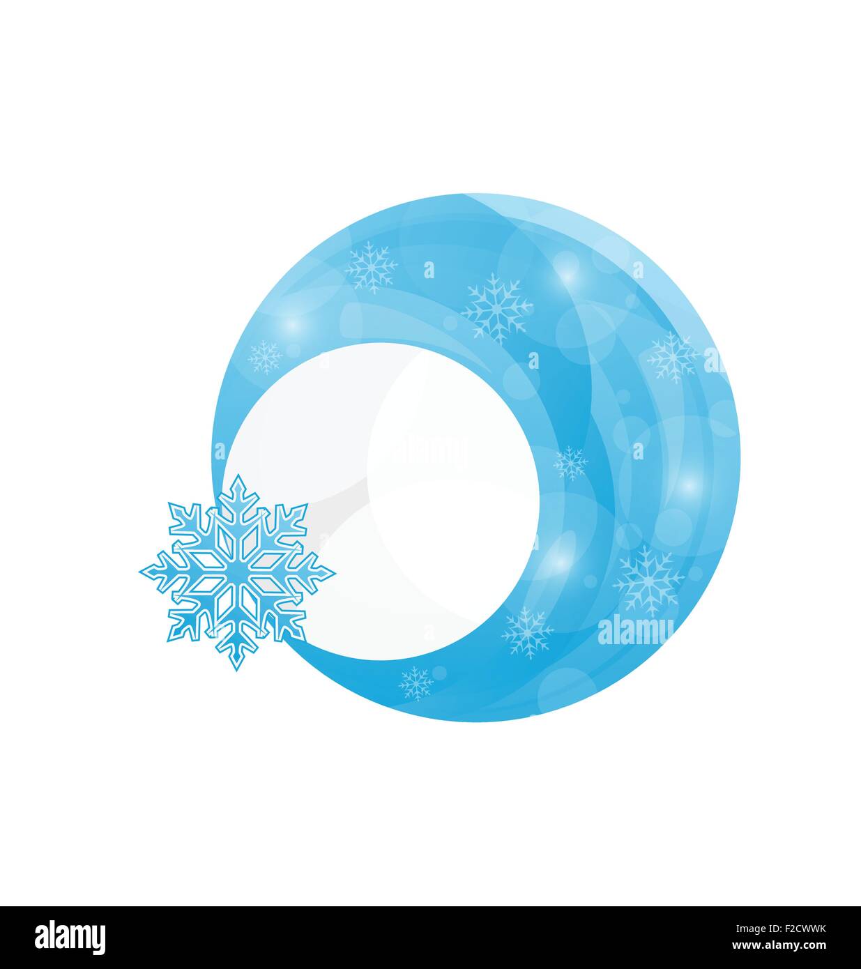 Template frame design with christmas snowflake Stock Vector Image & Art ...