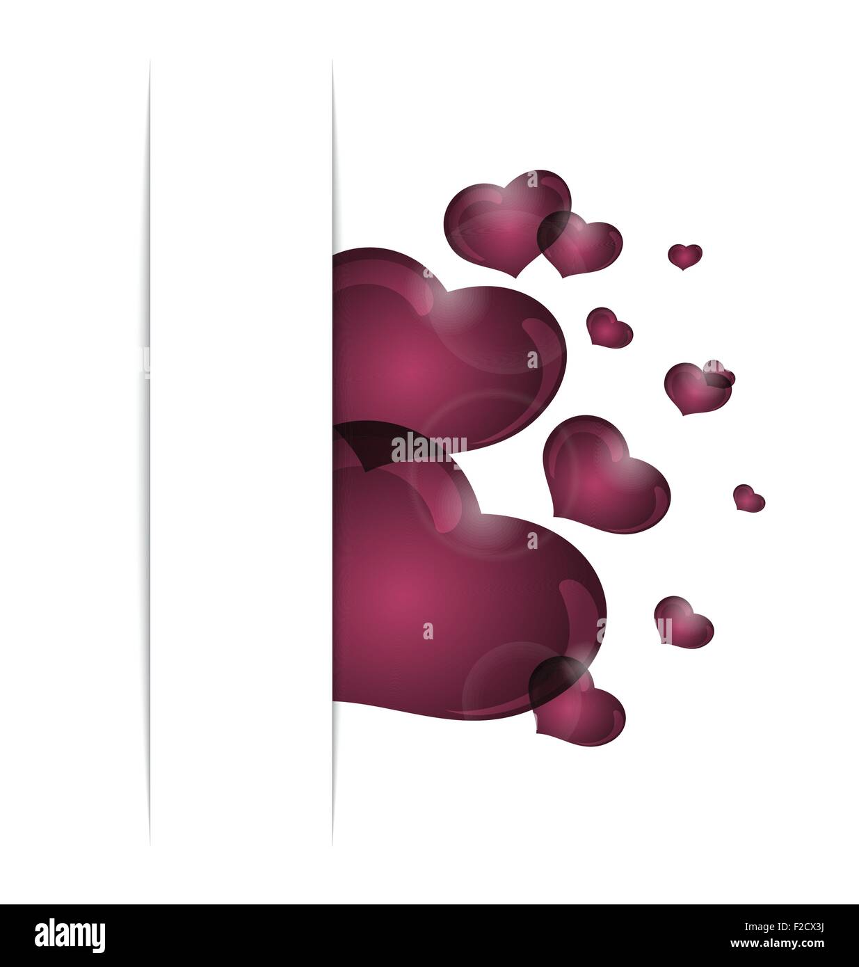 hearts from paper Valentine's day card Stock Vector Image & Art - Alamy