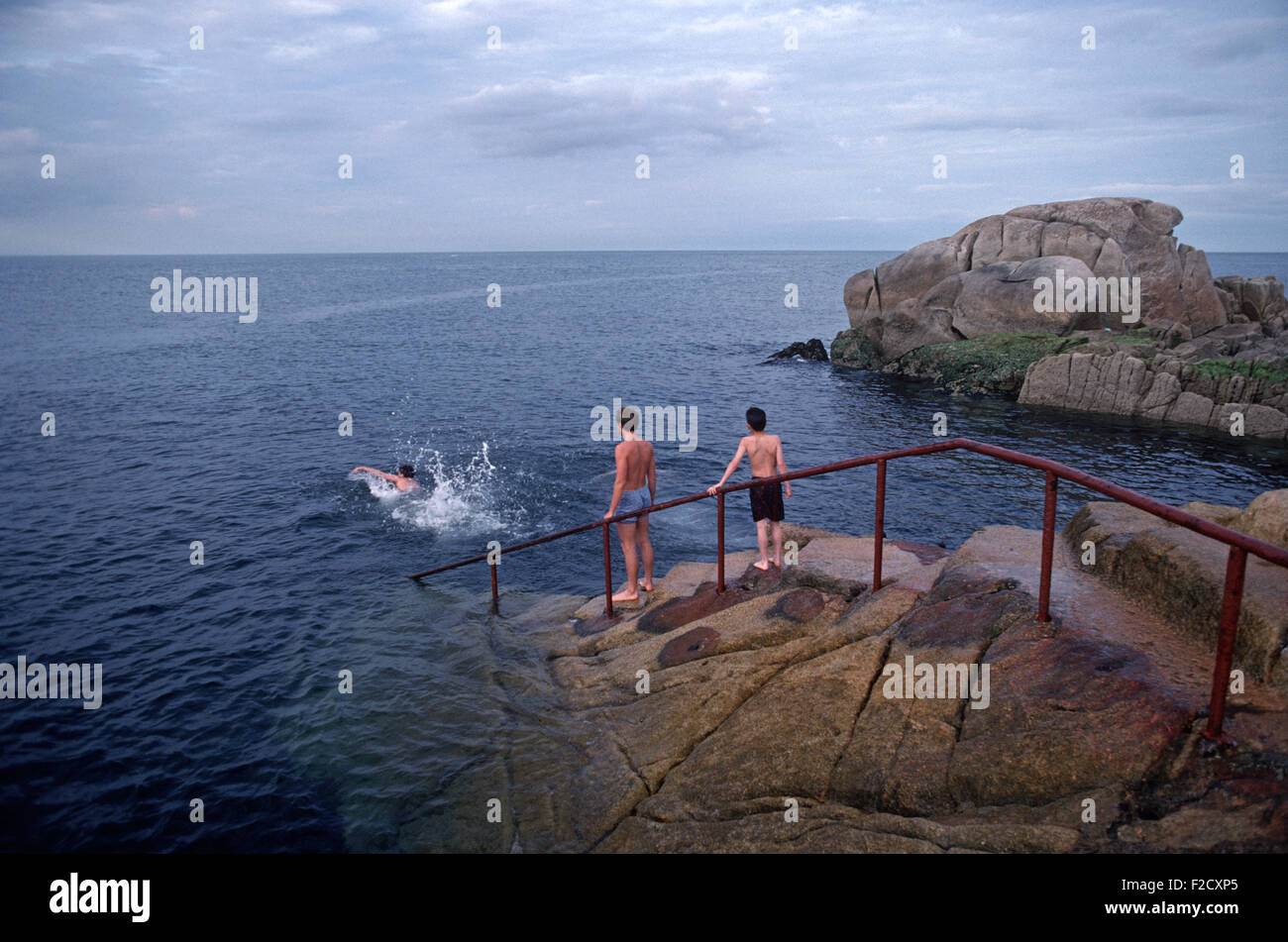 The Forty Foot Hole, the sea swimming point off Sandycove, referred to