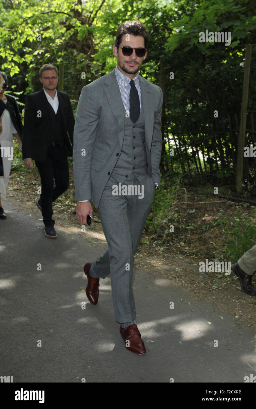 London, UK, 15th June 2015: David Gandy attends the Burberry Prorsum fashion show, London Collections: Men, Spring Summer 2016 i Stock Photo