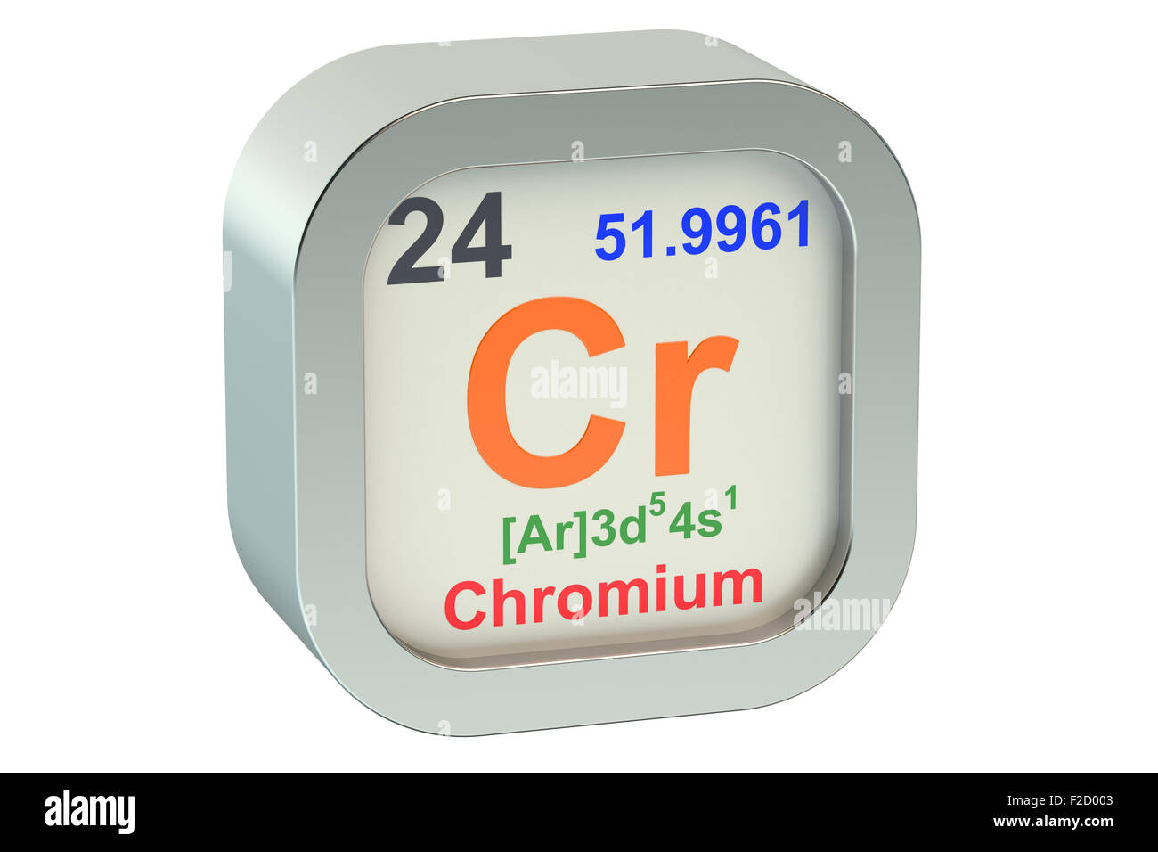 Chrome element symbol  isolated on white background Stock Photo