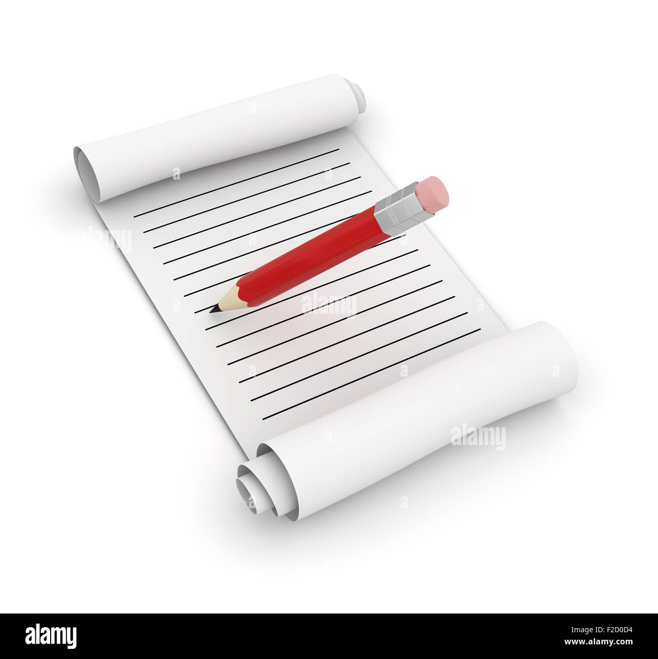 Pencil Computer Notepad Notepad and pencil , This is a computer generated and 3d rendered ...