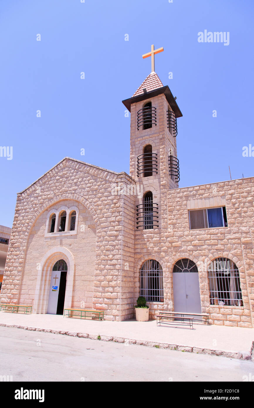Catholic church in Jordan Stock Photo Alamy