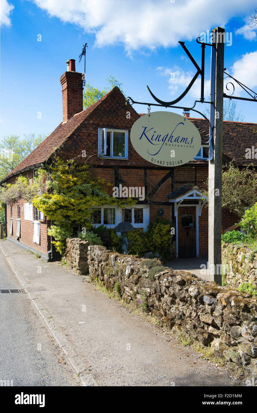 Kinghams restaurant in the village of Shere in the Surrey Hills, UK Stock Photo Alamy