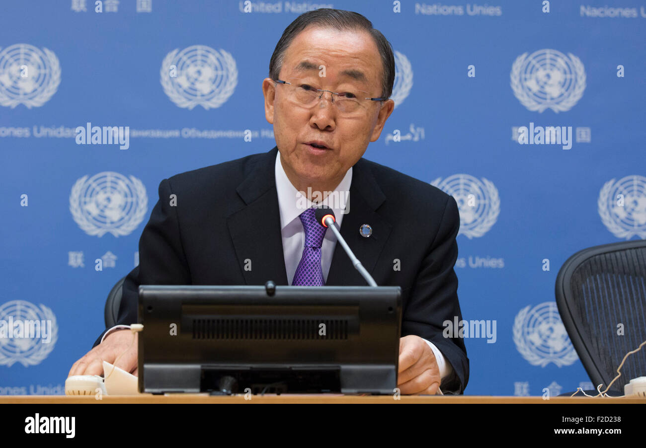 New York City, United States. 16th Sep, 2015. Secretary-General Ban Ki ...