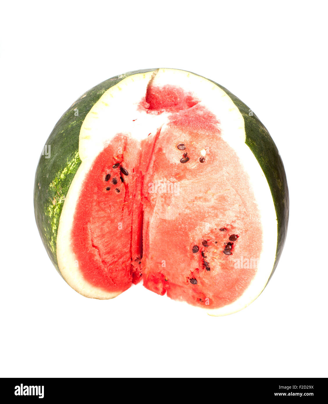 Watermelon slice isolated on white Stock Photo - Alamy