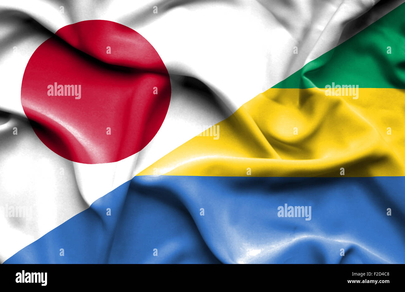 Waving flag of Gabon and Stock Photo - Alamy