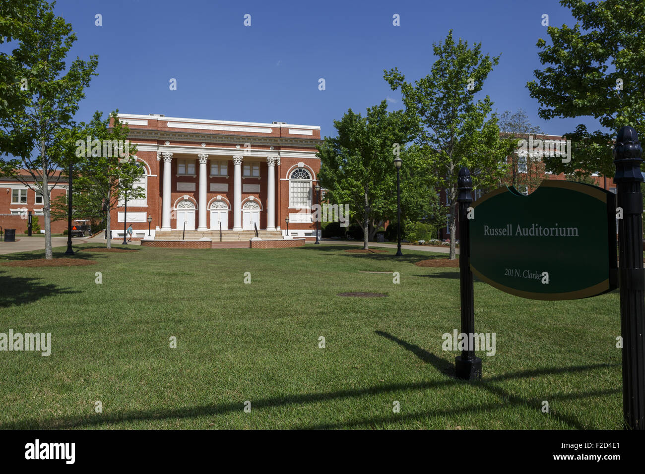 Russell Auditorium Milledgeville Georgia College Greek Revival architecture Stock Photo