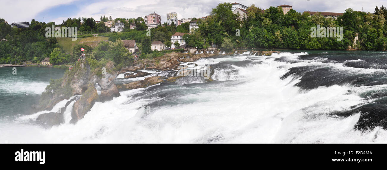 Rhinefall in Schaffhausen, Switzerland, the largest Waterfall in Europe