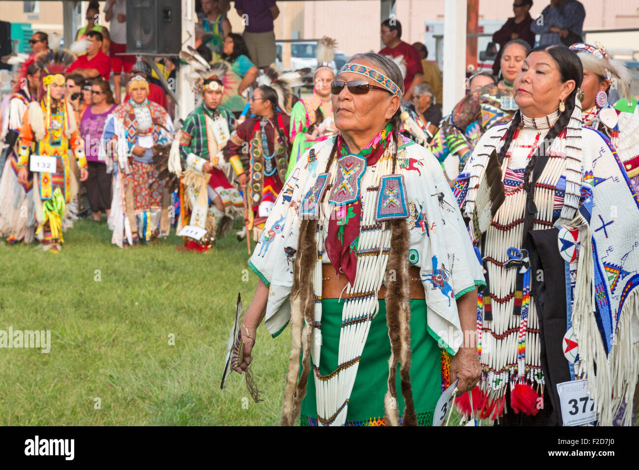 Rosebud Indian Reservation, South Dakota - The Rosebud Sioux Tribe's annual wacipi (powwow). Stock Photo