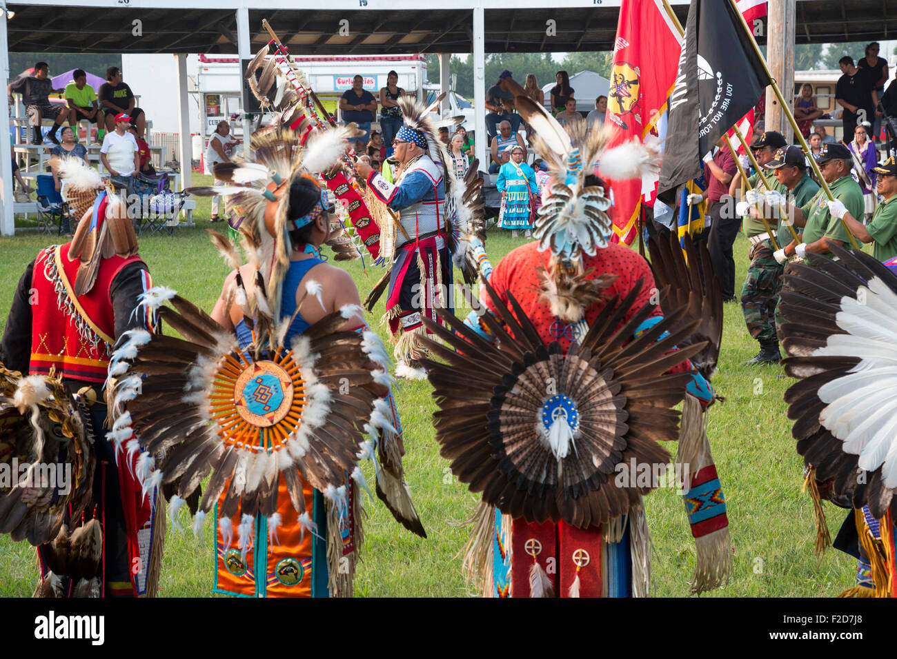 Rosebud Indian Reservation, South Dakota - The Rosebud Sioux Tribe's annual wacipi (powwow). Stock Photo
