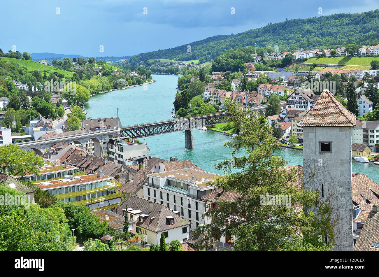 Rhine river in Schaffhausen, Switzerland Stock Photo: 87576354 - Alamy