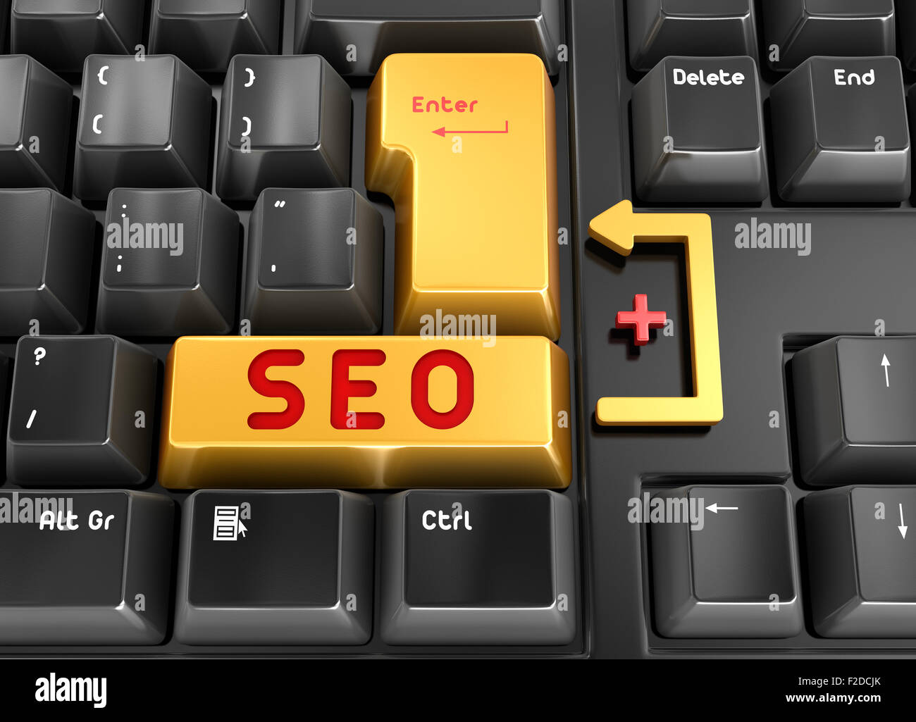 Seo button , This is a computer generated and 3d rendered picture. Stock Photo