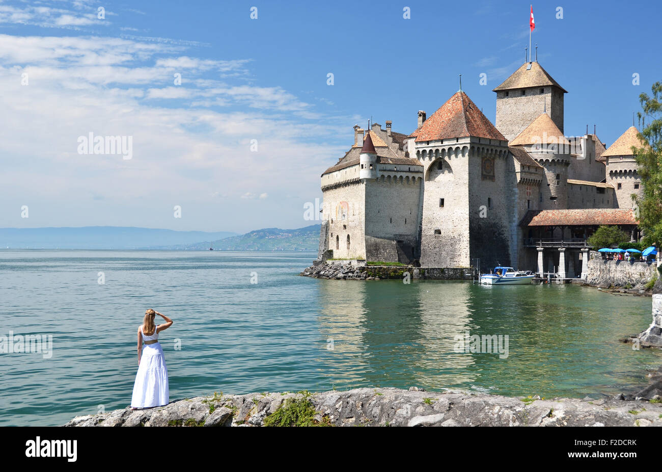 Chillion castle, Switzerland Stock Photo