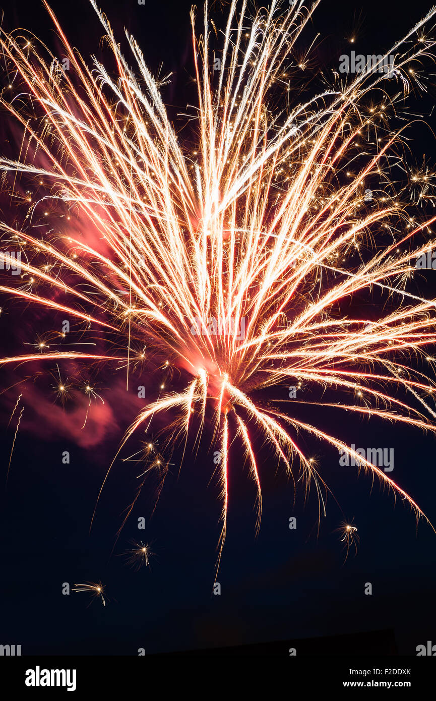 Neighborhood fireworks outside of Salt Lake City Stock Photo Alamy