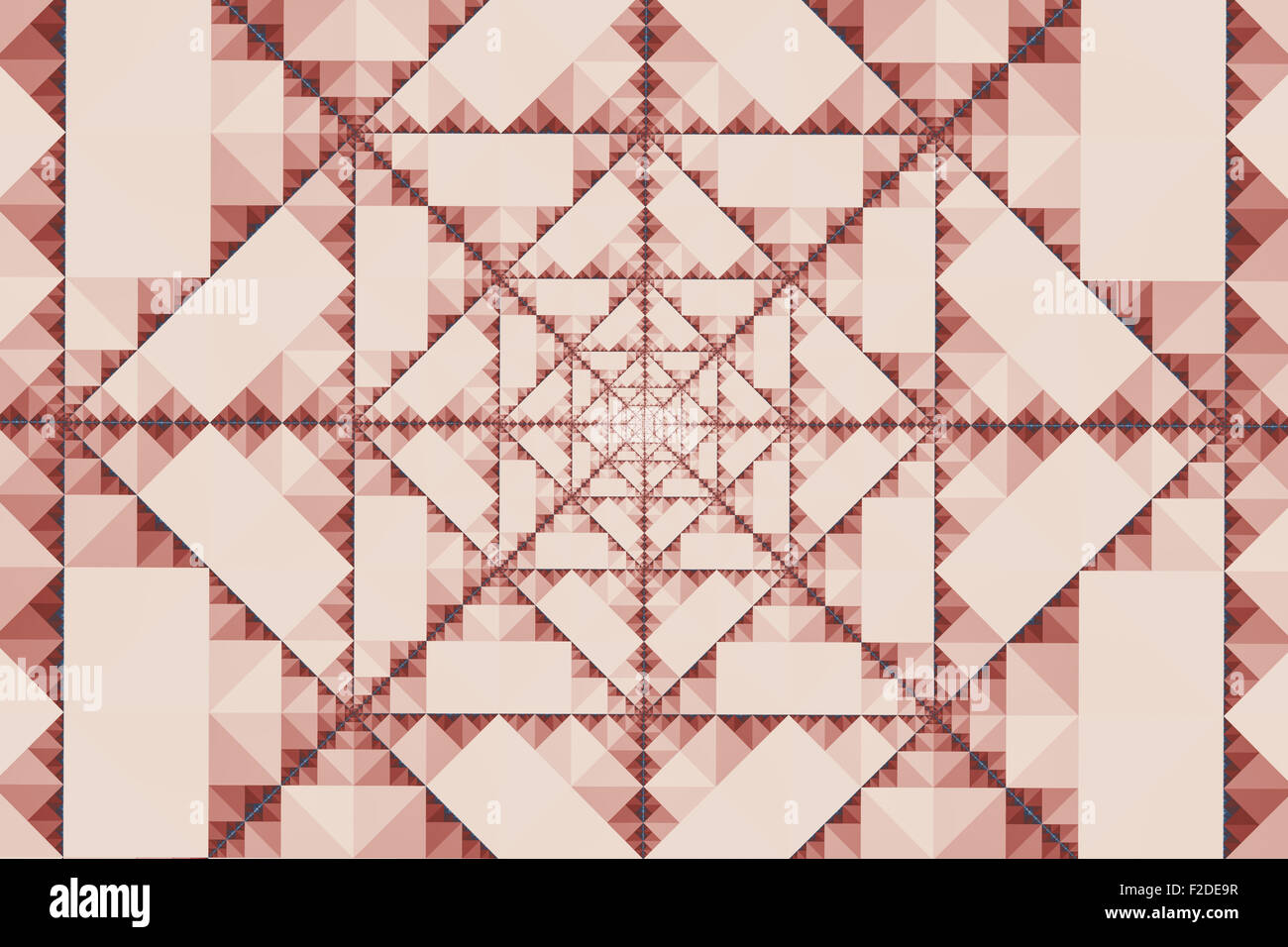 Abstract symmetric pattern with squares and triangles Stock Photo - Alamy