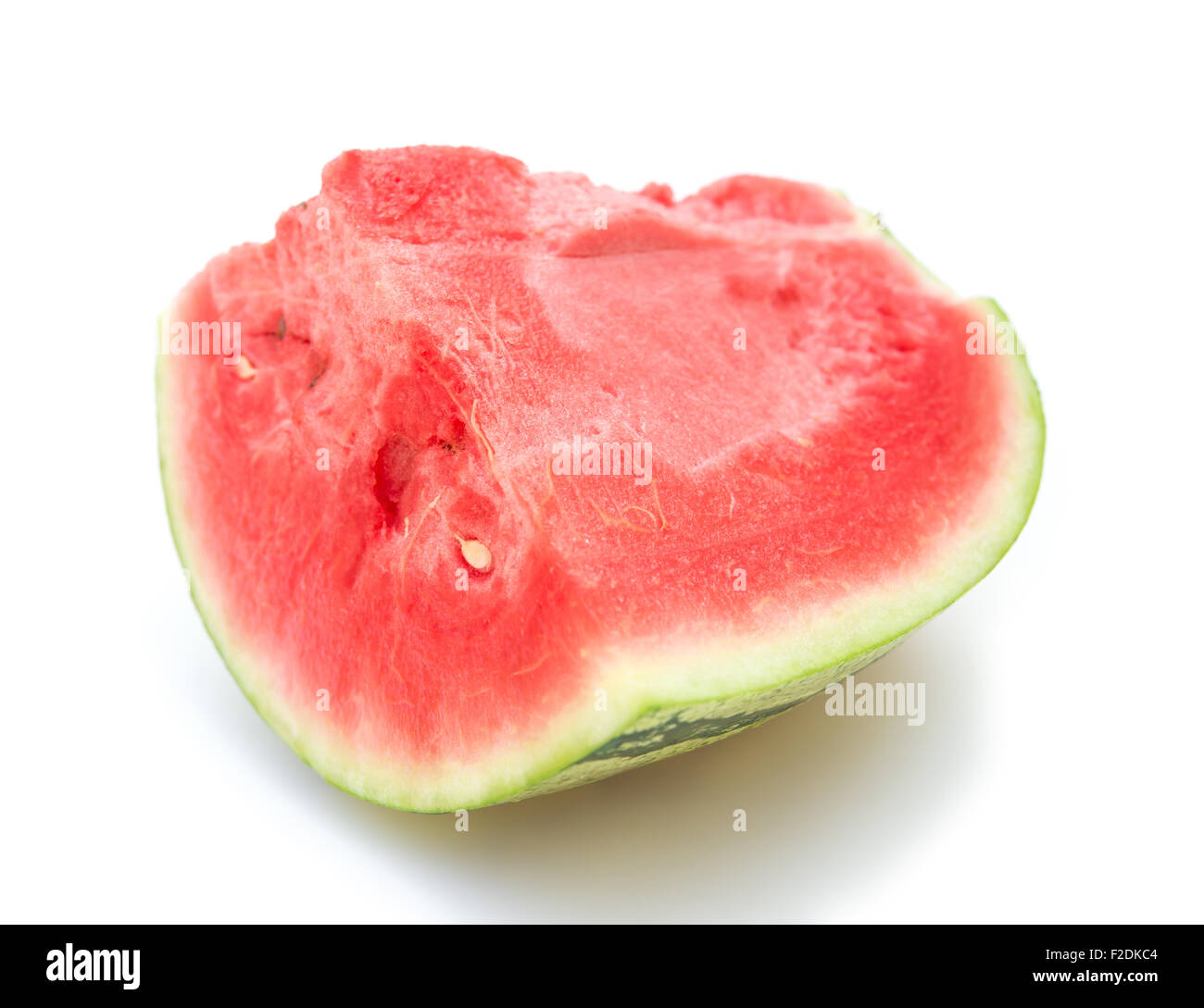 a piece of watermelon on a white background Stock Photo - Alamy