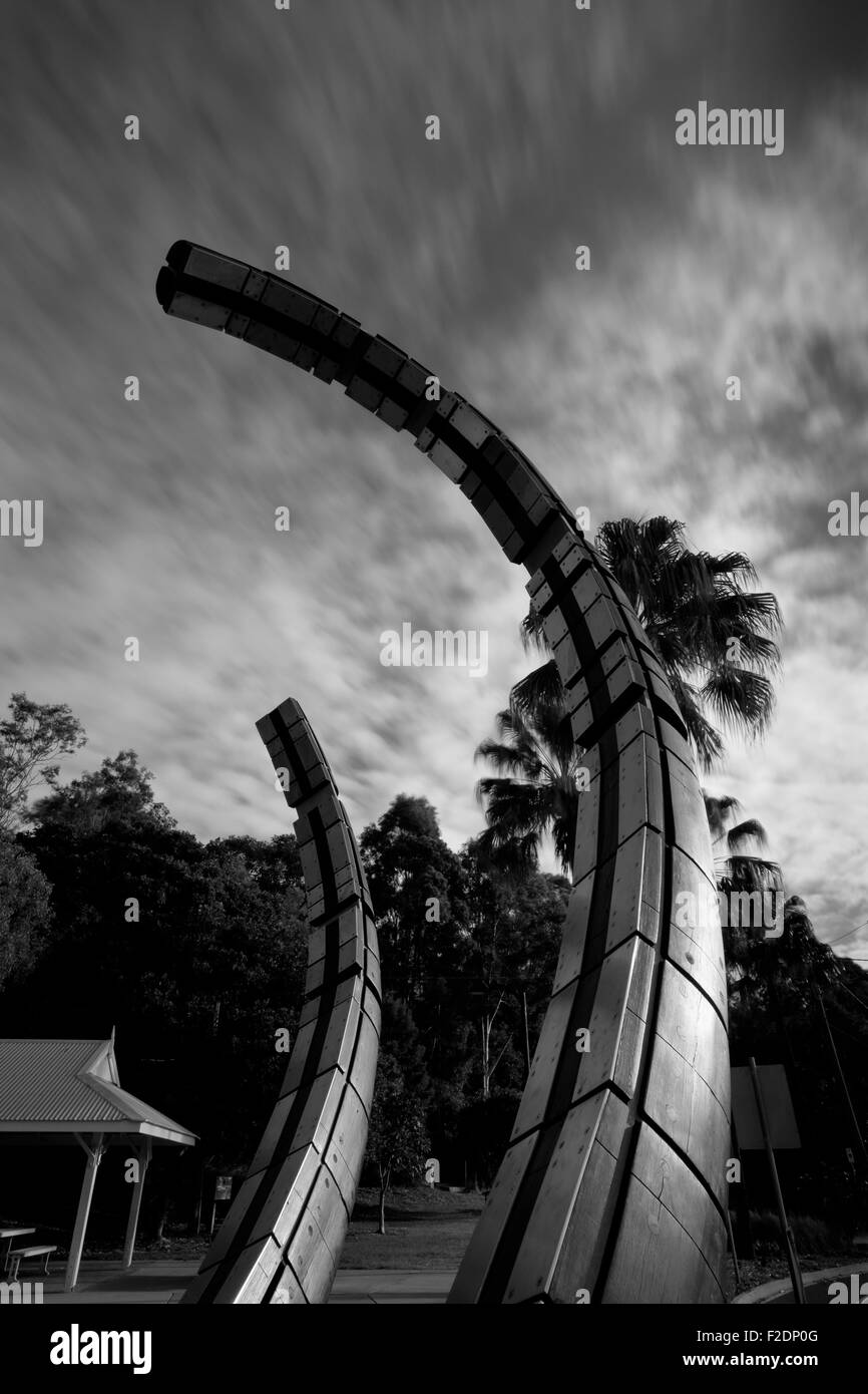 Sculptures at the Sandgate beachfront Stock Photo Alamy