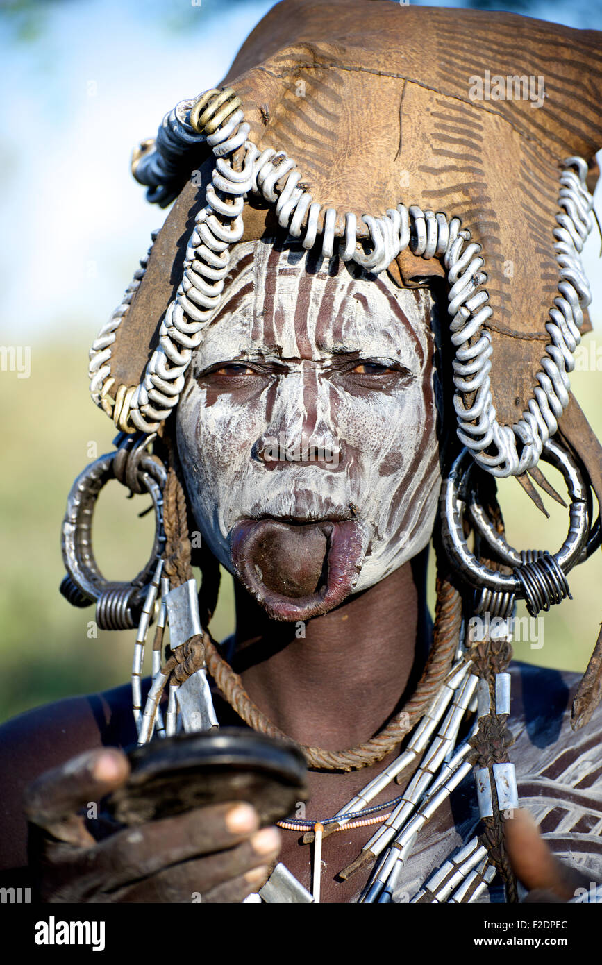 The Mursi tribe in the Omo Valley, Southern Ethiopia, are one of the ...